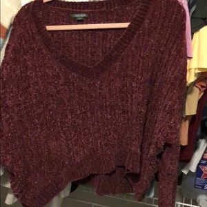 Maroon knit sweater